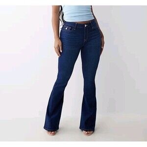 True Religion Nwt Size 33 Joey Mod Rise Flare Jeans MSRP $159
